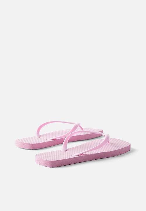 Cotton On - Square toe flip flop - mauve