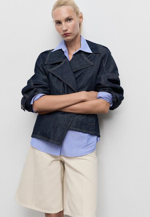 MANGO - Trench mar - open blue