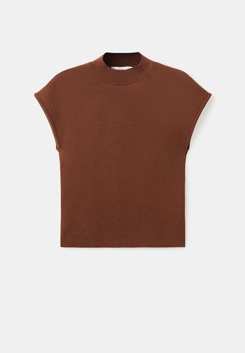 MANGO - Jersey dumin -  brown