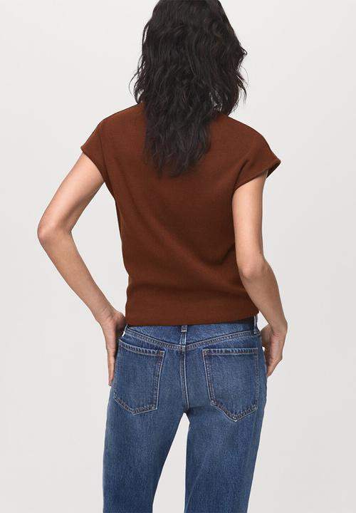 MANGO - Jersey dumin -  brown