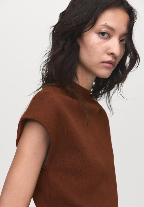 MANGO - Jersey dumin -  brown