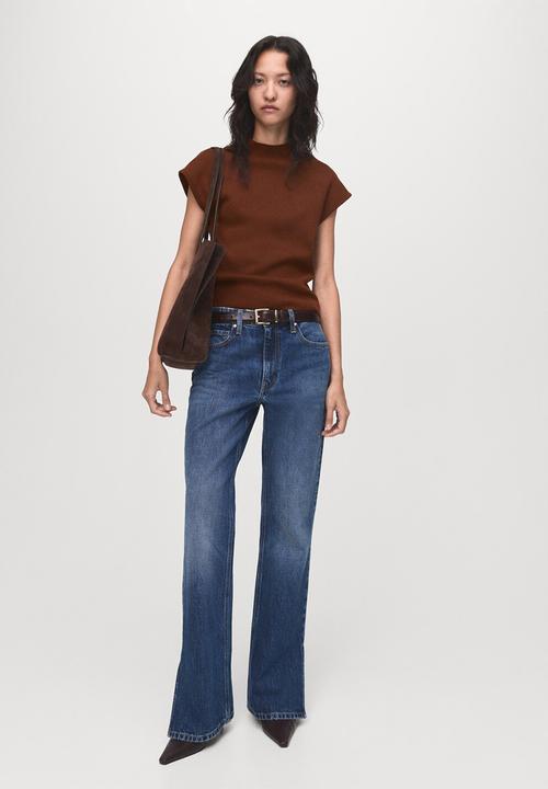 MANGO - Jersey dumin -  brown