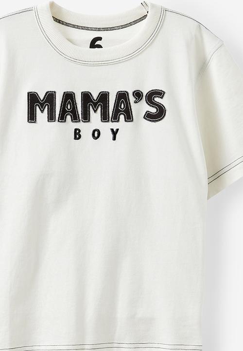 Cotton On - Jonny short sleeve graphic print tee - vanilla/mama s boy