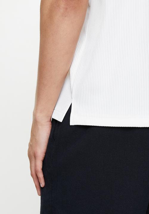 Brave Soul - Revere Collar Shirt - Cream