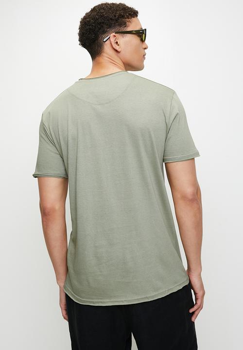 Brave Soul - Crew Neck T-Shirt - Washed Sage