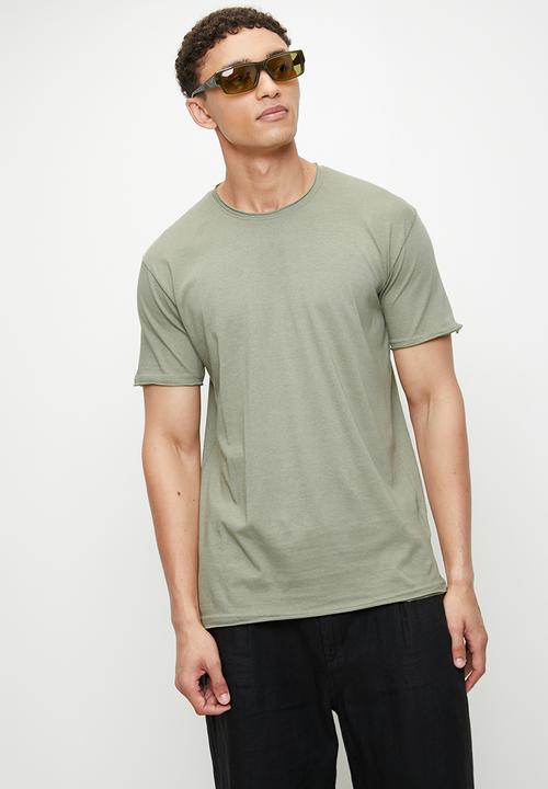 Brave Soul - Crew Neck T-Shirt - Washed Sage