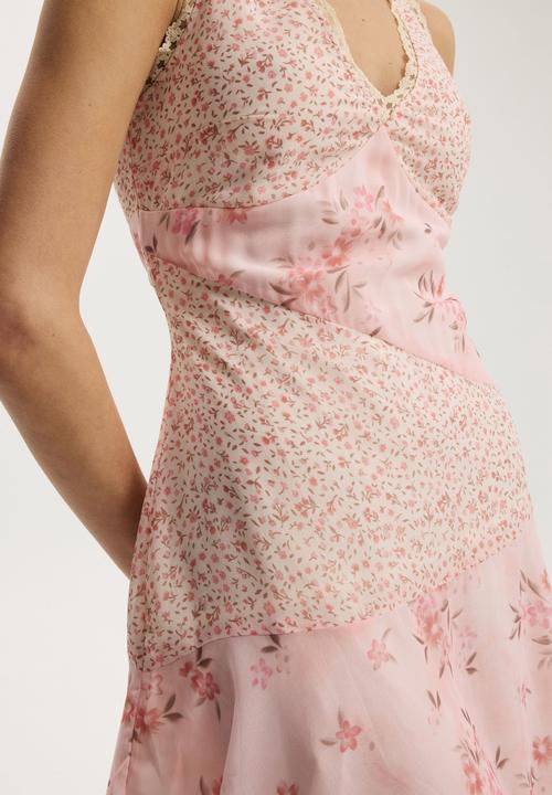 Cotton On - Spliced lace dress - pink print