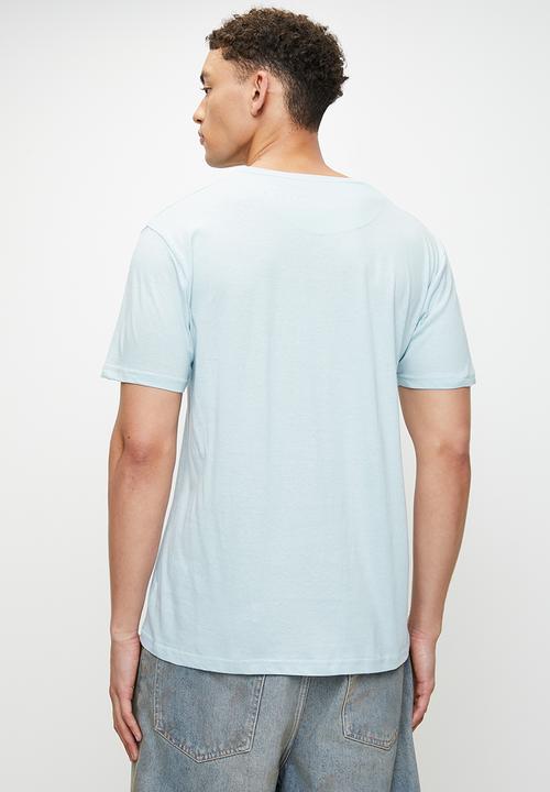 Brave Soul - Crew Neck T-shirt  - Pale Blue