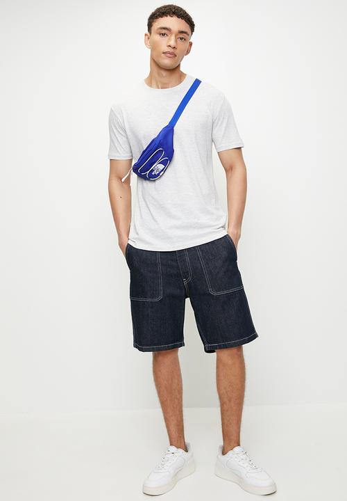 Brave Soul - Crew Neck T-shirt  - Ecru Marl & Rich Navy