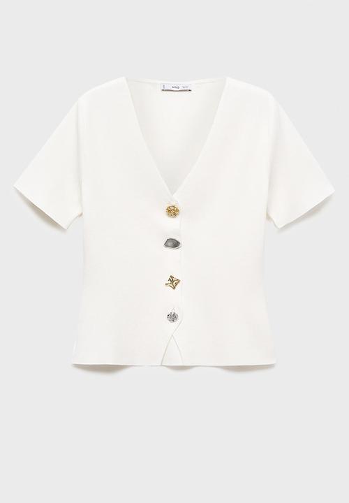 MANGO - Cardigan Dali - White