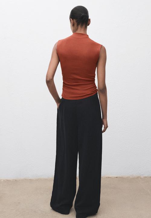 MANGO - T-shirt julia -  dark red