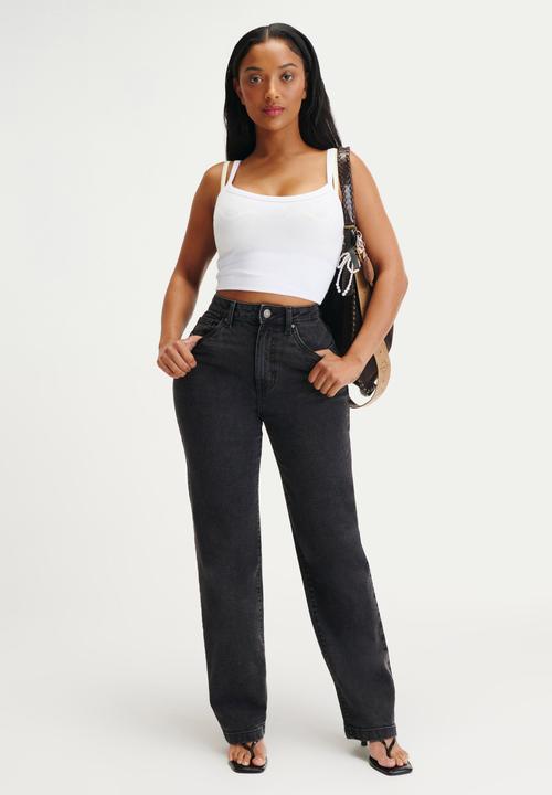 Cotton On - Curvy stretch straight jean - slate black