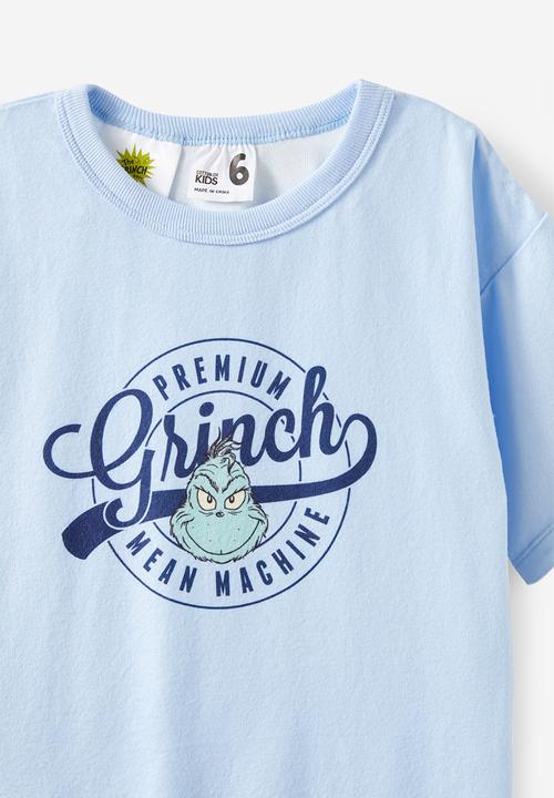 Cotton On - Damon short sleeve pyjama set license - lcn drs in the navy check/grinch mean machine