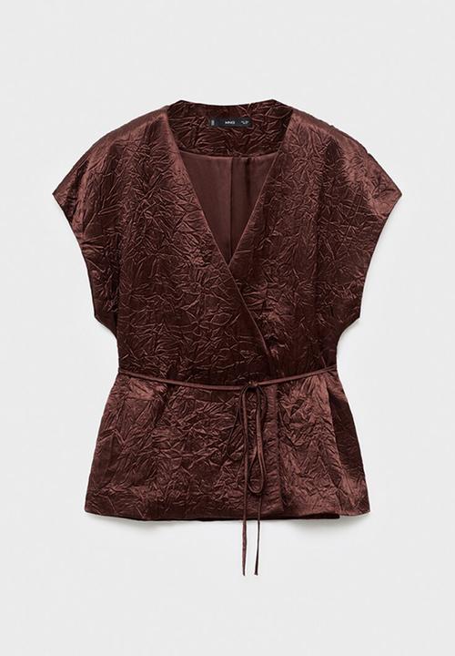 MANGO - Vest flor -  dark brown