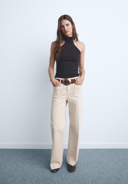 MANGO - Jeans jessie - light pastel beige