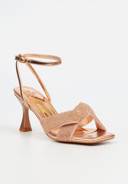Butterfly Feet - Ambur 1 Open Toe Ankle Strap - Gold