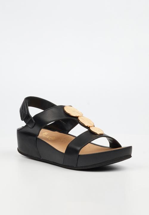 Butterfly Feet - Delia 15 Open Toe Slingback - Black