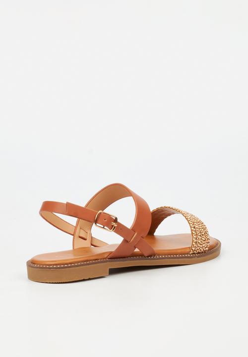 Butterfly Feet - Frost 17 Open Toe Slingback - Brown