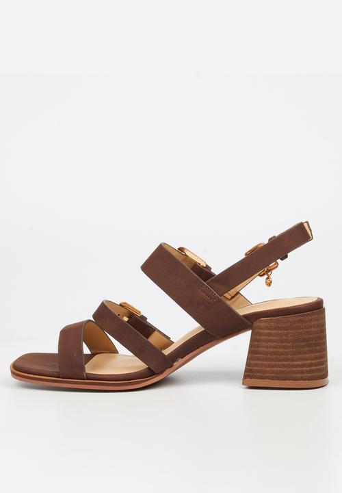 Miss Black - Jungle 2 chunky wooden heel - chocolate