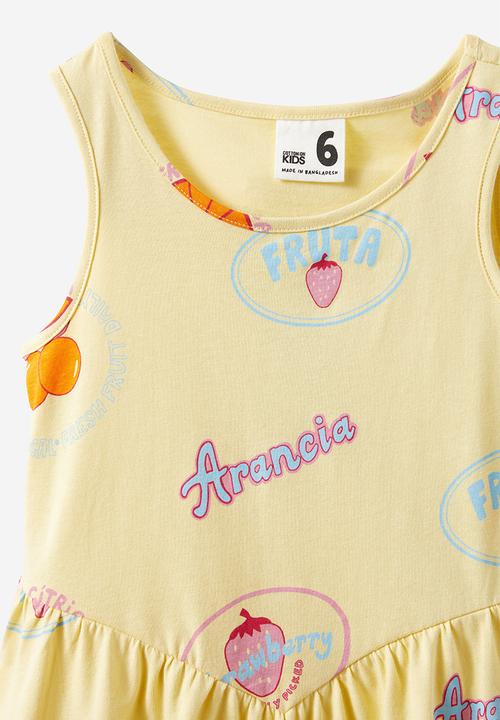 Cotton On - Summer sleeveless dress - baby yellow/fruta