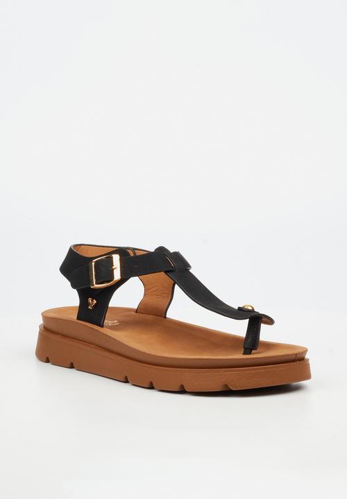 Butterfly Feet - Nolah 1 T-Bar Ankle Strap - Black