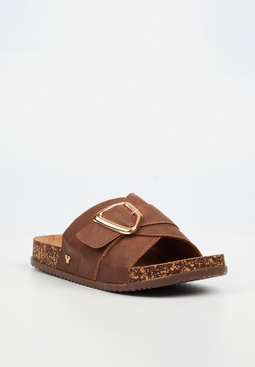 Butterfly Feet - Leya 1 Slide - Brown