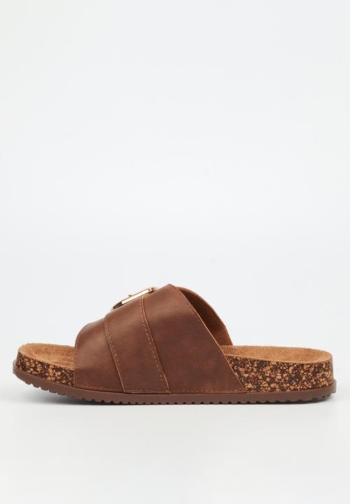 Butterfly Feet - Leya 1 Slide - Brown