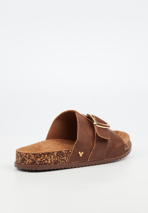 Butterfly Feet - Leya 1 Slide - Brown