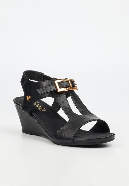 Butterfly Feet - Shani 13 Open Toe Slingback - Black