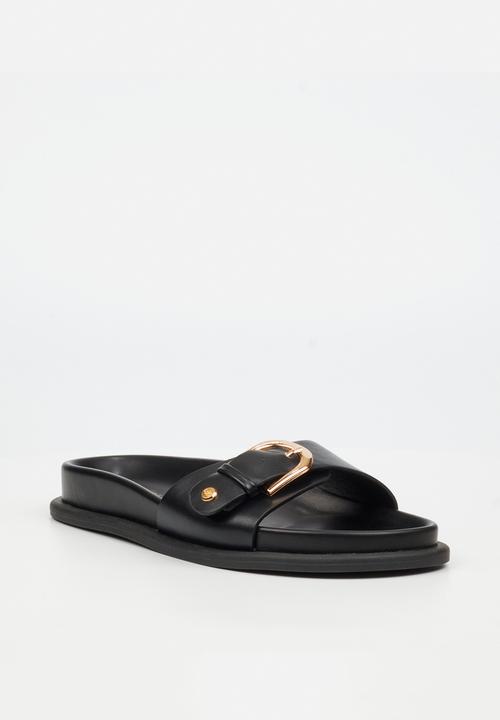 Miss Black - Polpetta 2 buckle sandal - black