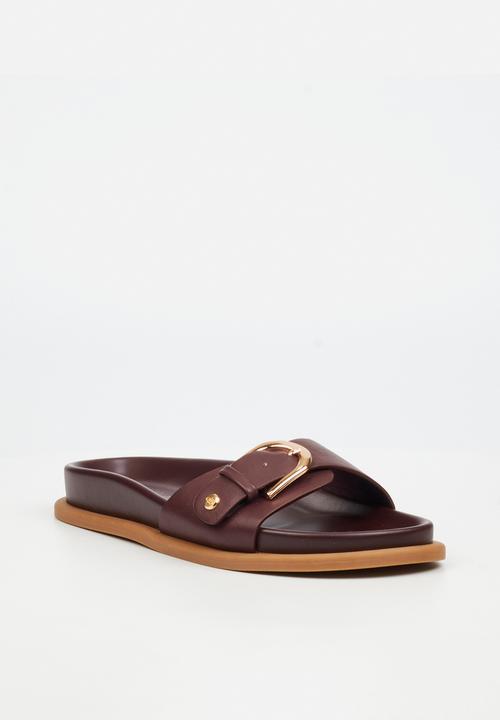 Miss Black - Polpetta 2 buckle sandal - plum