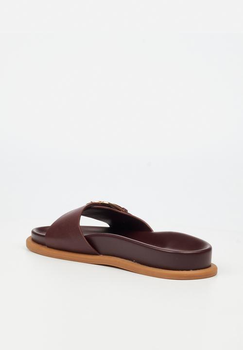 Miss Black - Polpetta 2 buckle sandal - plum