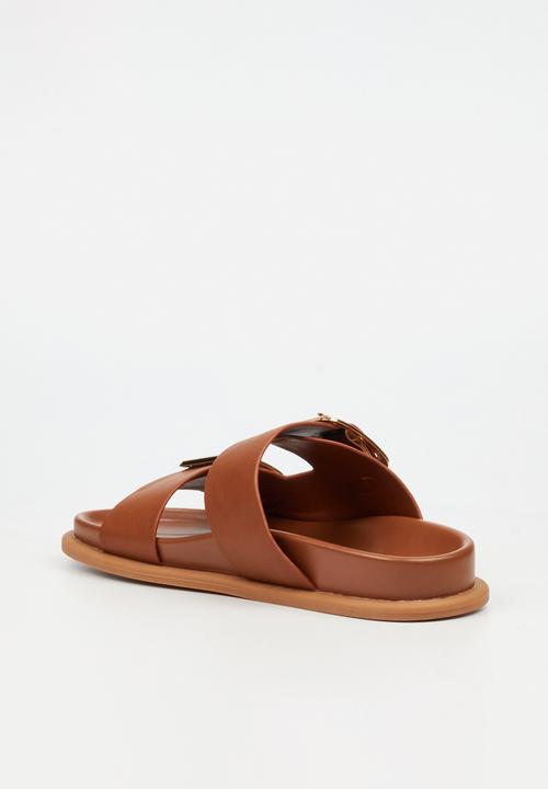 Miss Black - POLPETTA 3 Double Buckle Sandal - Tan