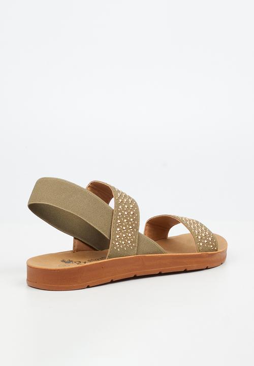 Butterfly Feet - Zina 23 Open Toe Slingback - Green