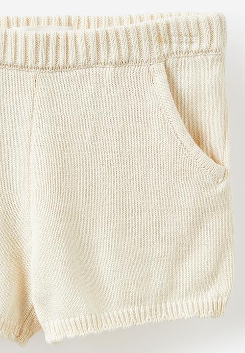 Cotton On - Camie knit short - dark vanilla