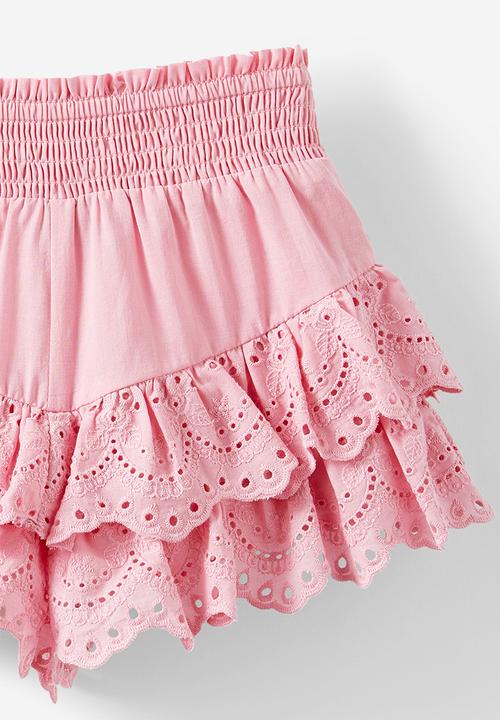 Cotton On - Belle woven frill short - marshmallow