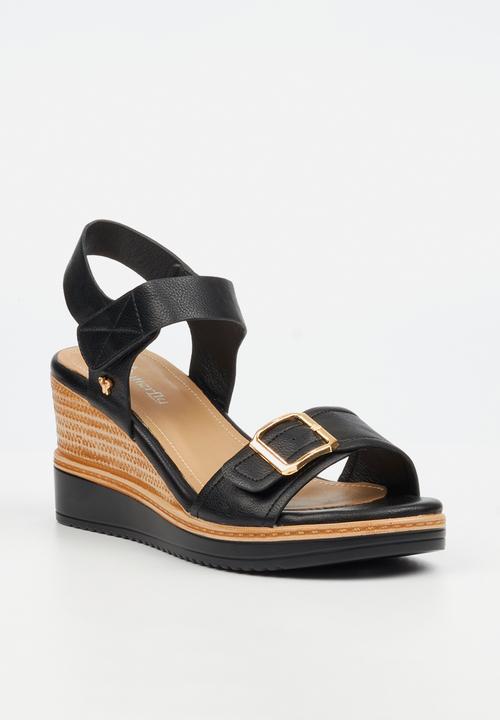 Butterfly Feet - Lyndi 1 Open Toe Ankle Strap - Black