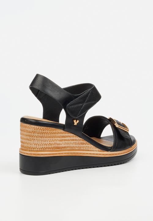 Butterfly Feet - Lyndi 1 Open Toe Ankle Strap - Black