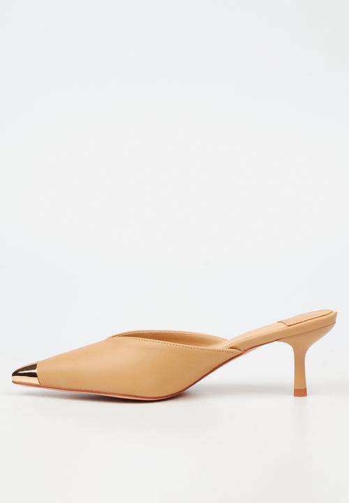 Miss Black - Volley 2 gold tip mule heel - neutral 