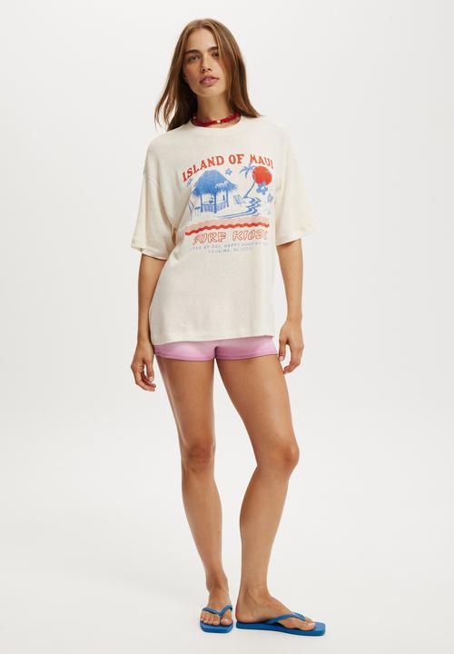 Cotton On - The boxy graphic tee - island of maui/coconut