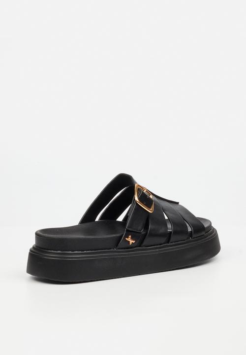 Rock & Co - Absolut 4 chunky open toe fisherman sandal - black