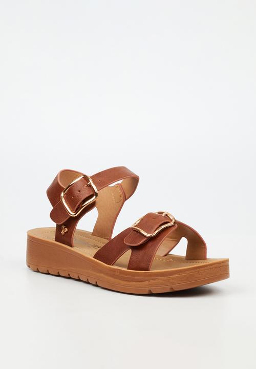 Butterfly Feet - Xara 7 Open Toe Ankle Strap - Brown