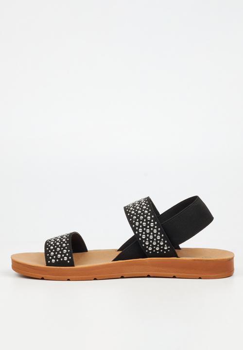 Butterfly Feet - Zina 23 Open Toe Slingback - Black