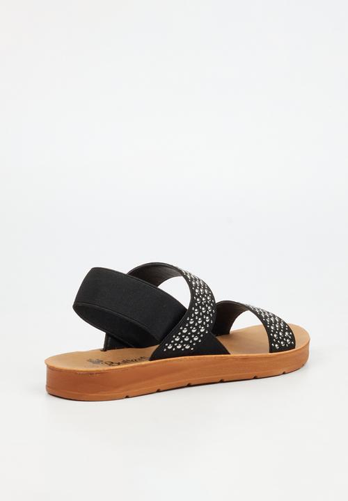 Butterfly Feet - Zina 23 Open Toe Slingback - Black
