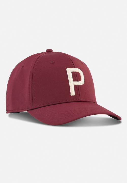 PUMA - Heritage P Tech Cap - Ruby Shimmer-Alpine Snow