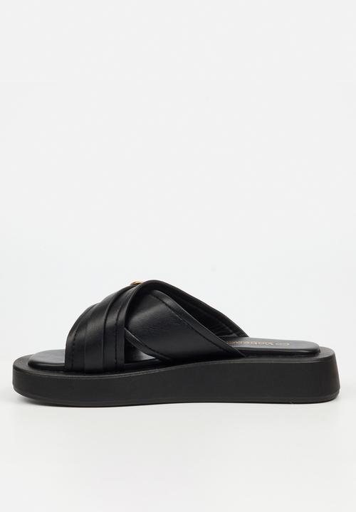 Viabeach - COCONUT 28 Thick Cross Strap Sandal - Black