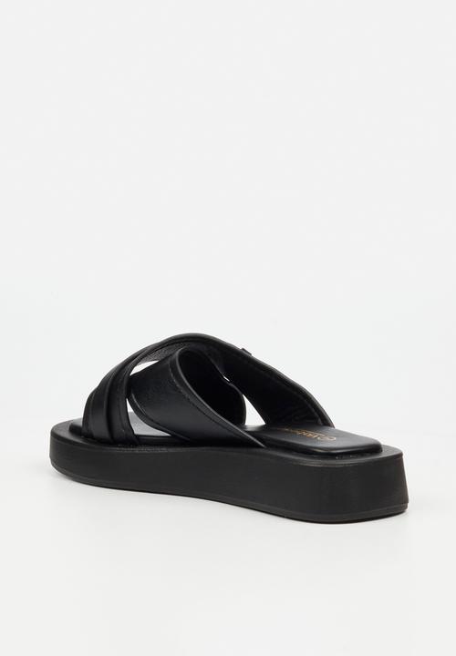 Viabeach - COCONUT 28 Thick Cross Strap Sandal - Black