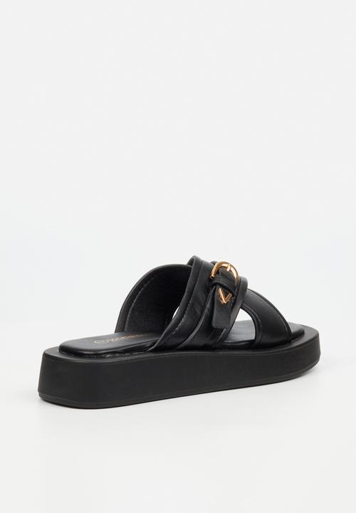 Viabeach - COCONUT 28 Thick Cross Strap Sandal - Black