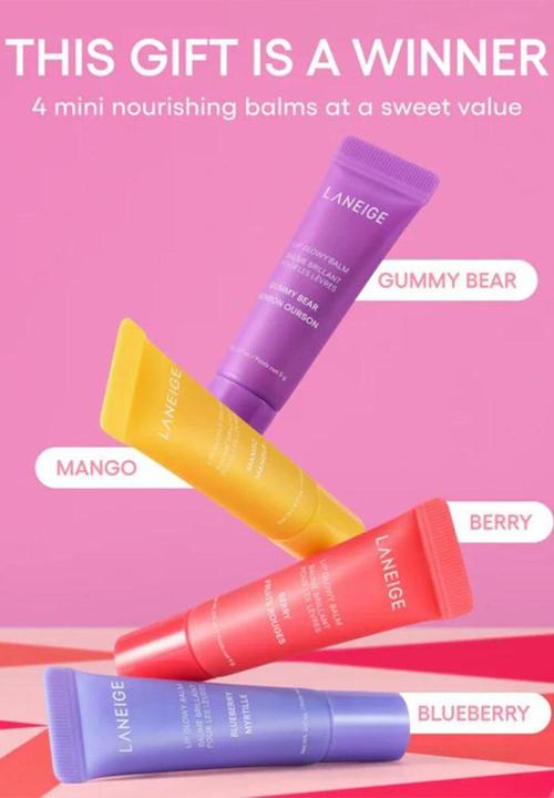 Laneige - Glowy Lip Minis - 4 Pieces