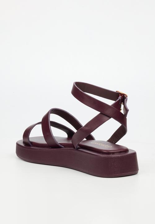 Viabeach - COCONUT 34 Thick Double Strap Sandal - Plum